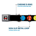 Load image into Gallery viewer, THE BIG BANG THEORY Full Color Black White Red Seatbelt Buckle Collar - THE BIG BANG THEORY DNA/Atom/E/Radiation Black