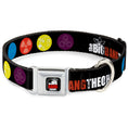 Load image into Gallery viewer, THE BIG BANG THEORY Full Color Black White Red Seatbelt Buckle Collar - THE BIG BANG THEORY DNA/Atom/E/Radiation Black