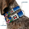 Load image into Gallery viewer, THE BIG BANG THEORY Full Color Black White Red Seatbelt Buckle Collar - The Big Bang Theory Superhero Characters Group Blue Dot Fade