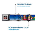 Load image into Gallery viewer, THE BIG BANG THEORY Full Color Black White Red Seatbelt Buckle Collar - The Big Bang Theory Superhero Characters Group Blue Dot Fade
