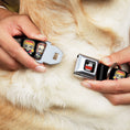 Load image into Gallery viewer, THE BIG BANG THEORY Full Color Black White Red Seatbelt Buckle Collar - Big Bang Theory Chibi Characters Black