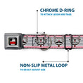Load image into Gallery viewer, THE BIG BANG THEORY Full Color Black White Red Seatbelt Buckle Collar - Soft Kitty Nerd/Mustacho Expressions Stripe Grays