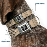 Dancing Bear Black/Silver Seatbelt Buckle Collar - Dancing Bears Hemp/Black