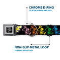 Load image into Gallery viewer, Dancing Bear Black/Silver Seatbelt Buckle Collar - Grateful Dead Script w/Bears & Skeletons Black/Multi Color