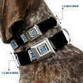Load image into Gallery viewer, BUILT FORD TOUGH Logo2 Full Color Black White Blue Seatbelt Buckle Collar - BUILT FORD TOUGH Logo2 Black/White/Blue
