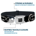 Load image into Gallery viewer, Batman Black Silver Seatbelt Buckle Collar - Batman Shield Black/Silver