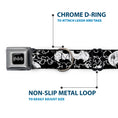 Load image into Gallery viewer, Batman Black Silver Seatbelt Buckle Collar - Batman Outlines Black/White