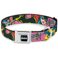 Load image into Gallery viewer, Batman Black/Silver Seatbelt Buckle Collar - BATGIRL-IS SHE HERO OR VILLAIN? w/Batgirl in Action