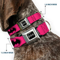 Load image into Gallery viewer, Batman Black Silver Seatbelt Buckle Collar - Bat Signal-3 Fuchsia/Black/Fuchsia