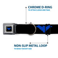 Load image into Gallery viewer, Nightwing Logo Full Color Black Blue Seatbelt Buckle Collar - Nightwing Logo Black/Blue