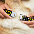 Load image into Gallery viewer, Batman Full Color Black Yellow Seatbelt Buckle Collar - Batman Shield Black/Yellow