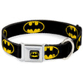 Load image into Gallery viewer, Batman Full Color Black Yellow Seatbelt Buckle Collar - Batman Shield Black/Yellow