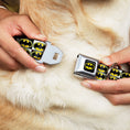 Load image into Gallery viewer, Batman Full Color Black Yellow Seatbelt Buckle Collar - Batman Shield Checkers