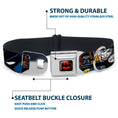 Load image into Gallery viewer, Batman Full Color Black Yellow Seatbelt Buckle Collar - Batman & Joker Comic Strip