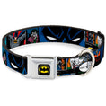 Load image into Gallery viewer, Batman Full Color Black Yellow Seatbelt Buckle Collar - Batman & Joker Comic Strip