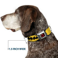 Load image into Gallery viewer, Batman Full Color Black Yellow Seatbelt Buckle Collar - Bat Signal-3 Yellow/Black/Yellow