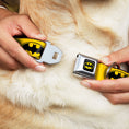 Load image into Gallery viewer, Batman Full Color Black Yellow Seatbelt Buckle Collar - Bat Signal-3 Yellow/Black/Yellow