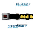 Load image into Gallery viewer, Batman Full Color Black Yellow Seatbelt Buckle Collar - Bat Signal-1 Black/Yellow