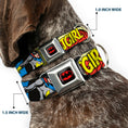 Load image into Gallery viewer, Batman Full Color Black Yellow Seatbelt Buckle Collar - BATGIRL in Action w/Face CLOSE-UP