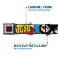 Load image into Gallery viewer, Batman Full Color Black Yellow Seatbelt Buckle Collar - BATGIRL in Action w/Face CLOSE-UP