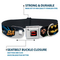 Load image into Gallery viewer, Batman Full Color Black Yellow Seatbelt Buckle Collar - Batman & Robin in Action w/Text Black