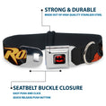 Load image into Gallery viewer, Batman Full Color Black Yellow Seatbelt Buckle Collar - ROBIN Red/Black Poses Gray