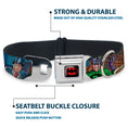 Load image into Gallery viewer, Batman Full Color Black Yellow Seatbelt Buckle Collar - BATMAN & Villains2/Cityscape