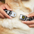 Load image into Gallery viewer, Batman Black/Yellow Seatbelt Buckle Collar - Batman Hush Pose Sketches Black/White