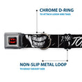 Load image into Gallery viewer, Batman Black/Yellow Seatbelt Buckle Collar - THE JOKER Smiling Eyes Sketch Close-Up Black/White