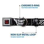 Batman Black/Yellow Seatbelt Buckle Collar - THE JOKER Smiling Eyes Sketch Close-Up Black/White