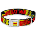Load image into Gallery viewer, Classic BATMAN Comic Logo Full Color Yellow/Black/Red Seatbelt Buckle Collar - Classic BATMAN Issue #1 Robin & Batman Cover Pose Yellow/Red