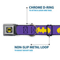 Load image into Gallery viewer, Batman Signal Full Color Purple Yellow Seatbelt Buckle Collar - Batman Signal Purple/Yellow