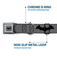 Load image into Gallery viewer, Retro Bat Logo Full Color Gray/Black Seatbelt Buckle Collar - Retro Bat Logo Gray/Black