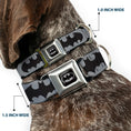 Load image into Gallery viewer, Batman Full Color Black Silver Black Seatbelt Buckle Collar - Bat Signal-5 Black/Gray/Black