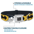 Load image into Gallery viewer, Batman Full Color Black Silver Black Seatbelt Buckle Collar - Bat Signal-5 Black/Yellow/Black