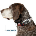 Load image into Gallery viewer, BETTY BOOP Text Heart Logo Full Color Black/White Seatbelt Buckle Collar - BETTY BOOP Angel and Devil Poses with Text Black/White/Red