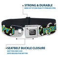 Load image into Gallery viewer, BETTY BOOP Text Heart Logo Full Color Black/White Seatbelt Buckle Collar - BETTY BOOP Biker Betty Winking and Text Polka Dot Black/White/Yellow/Blue