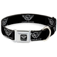 Load image into Gallery viewer, Corvette Seatbelt Buckle Collar - Corvette Black/Silver REPEAT