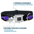 Load image into Gallery viewer, Chevy Bowtie Black Silver Seatbelt Buckle Collar - Chevy Bowtie REPEAT w/Text