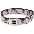 Load image into Gallery viewer, DR. STONE Title Logo Full Color Black/Orange Seatbelt Buckle Collar - Dr. Stone Chibi Gen Asagiri Expression Blocks