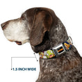 Load image into Gallery viewer, DR. STONE Title Logo Full Color Black/Orange Seatbelt Buckle Collar - Dr. Stone Character Group Faces Close-Up