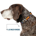 Load image into Gallery viewer, DR. STONE Title Logo Full Color Black/Orange Seatbelt Buckle Collar - DR. STONE Title Logo and Ibarra Senku Split Pose Black