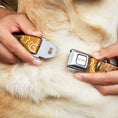 Load image into Gallery viewer, FRUITS BASKET Title Logo Full Color White/Purple Seatbelt Buckle Collar - Fruits Basket Chibi Kyo Soma Face and Kimono Cat Icon Orange/White