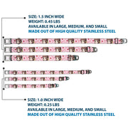 FRUITS BASKET Title Logo Full Color White/Purple Seatbelt Buckle Collar - Fruits Basket Chibi Tohru Honda Face and Kimono Rice Ball Icon Pink/White/Red