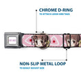 Load image into Gallery viewer, FRUITS BASKET Title Logo Full Color White/Purple Seatbelt Buckle Collar - Fruits Basket Chibi Tohru Honda Face and Kimono Rice Ball Icon Pink/White/Red