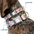 Load image into Gallery viewer, FRUITS BASKET Title Logo Full Color White/Purple Seatbelt Buckle Collar - Fruits Basket Kyo and Yuki Easter Themed Animage Poster Pose Pink