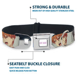 FRUITS BASKET Title Logo Full Color White/Purple Seatbelt Buckle Collar - Fruits Basket Kyo Yuki Shigure Group Faces Mint Green