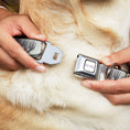 Load image into Gallery viewer, FRUITS BASKET Title Logo Full Color White/Purple Seatbelt Buckle Collar - Fruits Basket Kyo Yuki Shigure Group Faces Mint Green