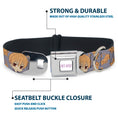 Load image into Gallery viewer, FRUITS BASKET Title Logo Full Color White/Purple Seatbelt Buckle Collar - Fruits Basket Chibi Kyo Soma and Cat Scattered Blue/Orange