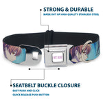 FRUITS BASKET Title Logo Full Color White/Purple Seatbelt Buckle Collar - Fruits Basket Yuki Tohru Kyo Final Season Group Pose Blues